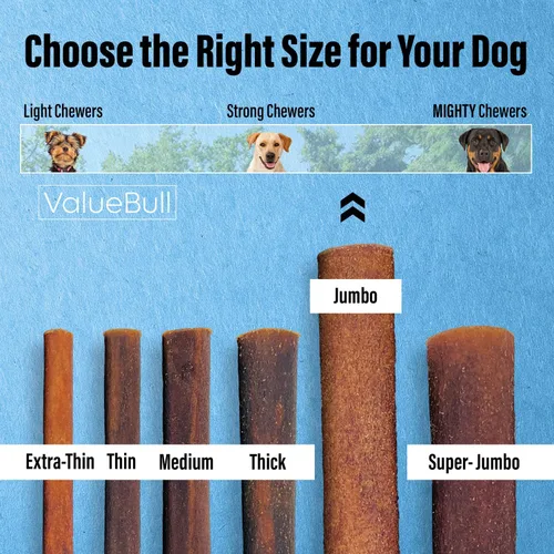 Vista 3 de ValueBull Palitos de colágeno para perros, masticables jumbo de 12 pulgadas, golosinas naturales de larga duración para perros, 10 unidades, soporta