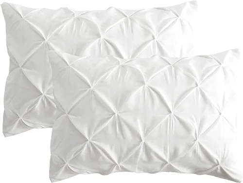 Vista 29 de Juego de 2 fundas de almohada de tamaño estándar de 20 x 26 pulgadas, 600 hilos, 100 % algodón orgánico, color negro, con reborde de 2 pulgadas