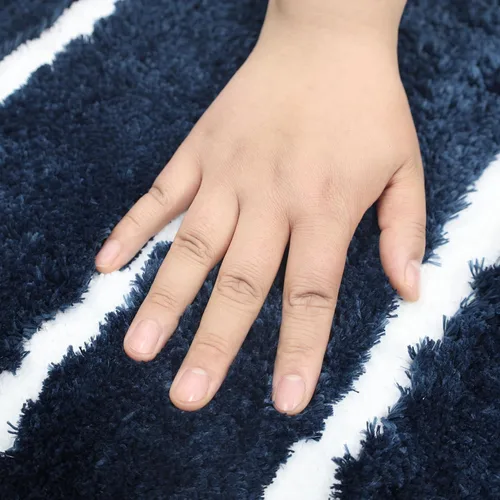 Vista 4 de Amelia - Tapete de microfibra para baño, suave y absorbente, de secado rápido, antideslizante, para ducha, bañera e inodoro, 17 x 24 pulgadas