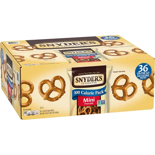 Vista 9 de Snyder's of Hanover Mini pretzels, paquetes individuales de 100 calorías, 36