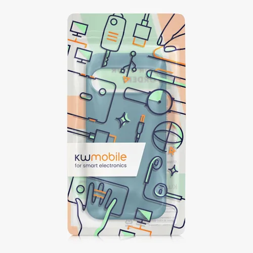 Vista 61 de kwmobile Funda Compatible con Google Pixel 6 Pro - Funda de teléfono de silicona TPU con acabado suave - Azul Arrecife