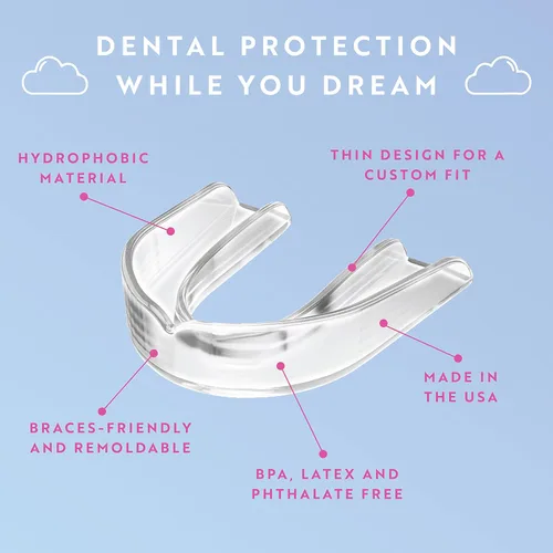 Vista 3 de Protect The Crown Night Guard - Paquete de 2 protectores bucales para rechinar y apretar dientes, protector bucal dental para molienda ligera