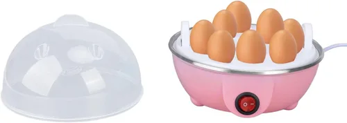 Vista 9 de Olla de huevos, Multifunción Duro Hervido Huevo Cocina PP Acero Inoxidable 350W para Huevos para Alimentos ()