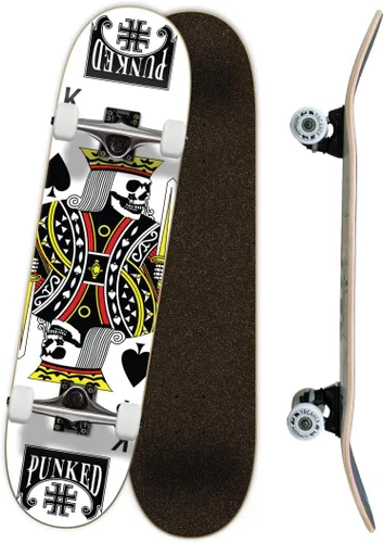 Vista 12 de Yocaher Poker Series Pro Complete Skateboard 7.75” x 31” – Double Kick Concave Deck, ABEC-9 Bearings, 54mm Wheels, Aluminum Alloy Trucks, BlackWidow