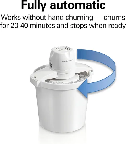 Vista 6 de Heladera automática Hamilton Beach 68330N, 4 cuartos, color crema, Crema