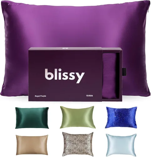 Vista 25 de Funda de almohada de seda Blissy - 100% pura seda de morera - 22 Momme fibras de alta calidad 6A - Funda de almohada de seda para cabello y piel