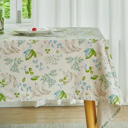 Vista 22 de Wracra Mantel redondo de macramé impermeable, estilo lino de granja, resistente a las arrugas, lavable, para interiores y exteriores