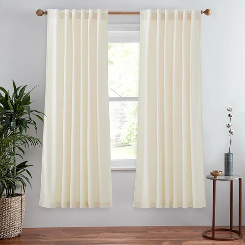 Vista 37 de StangH Cortinas de Terciopelo 42x84 pulgadas Beige Camello Oscurecedoras Resistentes al Calor Cobertura de Ventana Aplastadas Decoración del Hogar