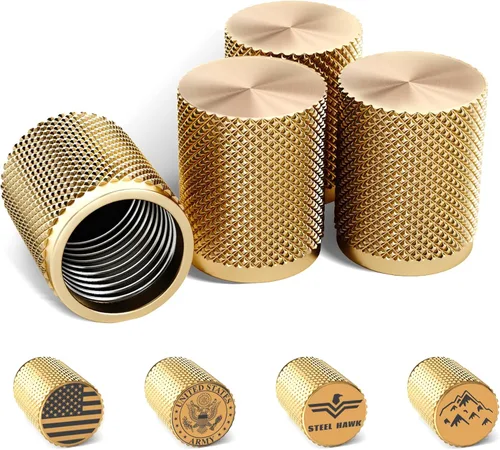 Vista 14 de STEEL HAWK Tapas de válvula de neumático de acero inoxidable con grabado CNC de precisión, resistentes al óxido, fugas y polvo con sello de junta