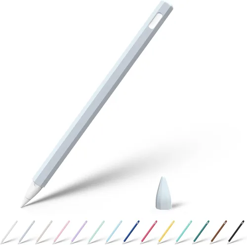 Vista 12 de KELIFANG Funda de silicona para Apple Pencil Pro 2024 y Apple Pencil de 2ª generación, funda protectora tipo manga con soporte, agarre y tapa