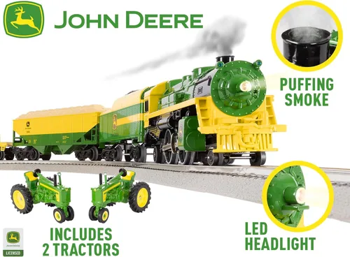 Vista 4 de Lionel John Deere Freight LionChief 5.0 Juego de Tren Eléctrico de Calibre O con Bluetooth y Control Remoto