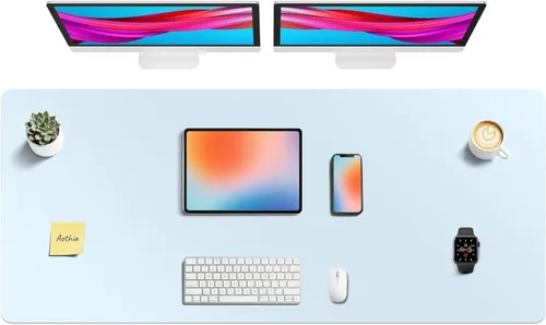 Vista 103 de Aothia - Protector de escritorio de cuero sintético grande, base antideslizante para mouse y superficie para escribir, impermeable, fácil de Agua