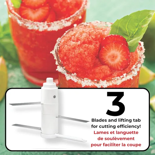 Vista 12 de Starfrit Pull Chopper - Procesador de alimentos manual multiusos - Sistema de tres cuchillas para un corte más rápido - De trozos grandes a puré