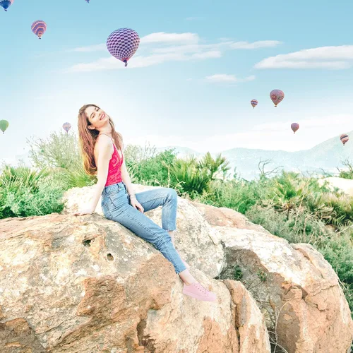 Vista 6 de Obtaom Zapatos de lona para mujer, zapatos deportivos de moda para caminar