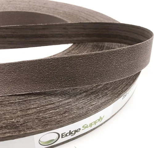 Vista 3 de Edge Supply Rollo de nogal de 2" x 25' sin pegar, bandas de borde de chapa de madera, planchar con adhesivo termofusible, cinta de madera flexible