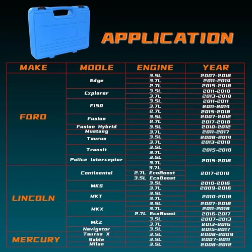Vista 3 de Kit de herramientas de sujeción de árbol de levas con herramienta de tensión, herramienta de soporte de alineación de sincronización compatible