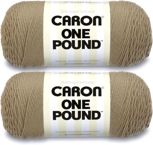 Vista 18 de Caron Hilo Aqua de una libra, paquete de 2 unidades de 16 onzas, acrílico, 4 medianos (peinado), 812 yardas, tejido/ganchillo