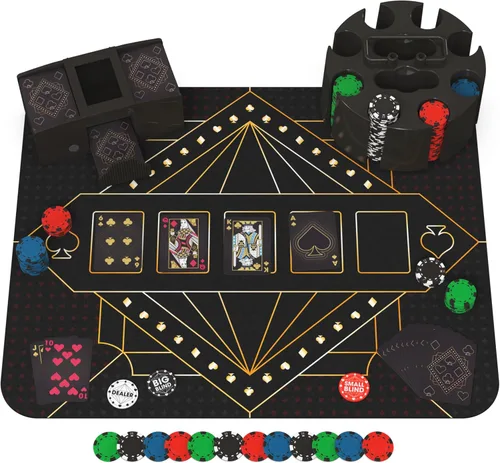 Vista 4 de Spin Master Games Poker Set with 200 Chips Classic Board Game