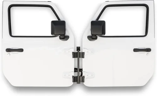 Vista 5 de Surco ADH1002 - Percha de almacenamiento de puerta de montaje en pared de lujo, compatible con puertas delanteras y traseras Jeep Wrangler YJ, TJ