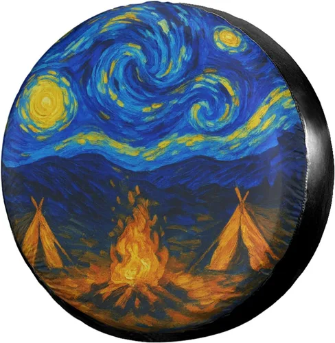 Vista 72 de Dujiea Bass Fish - Cubierta de neumático de repuesto con orificio para cámara de respaldo, cubierta universal de rueda y protector de neumáticos