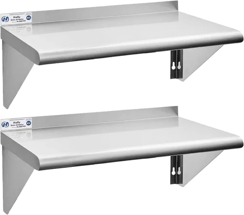 Vista 26 de Estante de acero inoxidable Hally 12 x 60