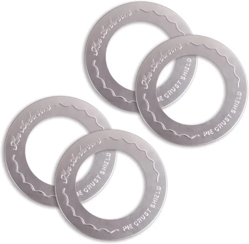 Vista 9 de Protectores de corteza para tartas individuales de Mrs. Anderson's Baking, para mini tartas y tartas de olla, 1 juego de 2 protectores de corteza