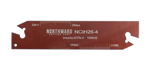 Vista 13 de Accusize Industrial Tools para insertos GTN-2, ancho 0.087–0.094 pulgadas, altura 0.75 pulgadas, NCIH19-2 Hoja ajustable de parada positiva