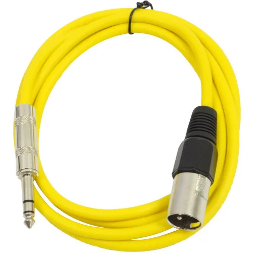 Vista 6 de Seismic Audio - SATRXL-M2 - Cable de conexión XLR negro de 2 pies macho a 1/4" TRS