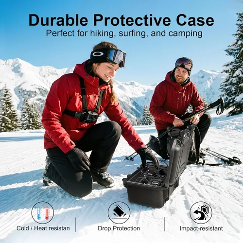 Vista 7 de Lekufee Funda rígida impermeable compatible con Gopro Hero 13/Gopro Hero 12/11/10/9/8/Gopro Volta/Media Mod/Creator Edition/Cámara de acción