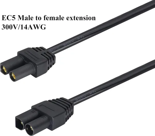 Vista 3 de Cable de extensión EC5 14AWG EC5 macho a EC5 hembra Cable de extensión ADS-018 EC5 macho a EC5 hembra Cable de extensión para batería RC ESC LI-PO