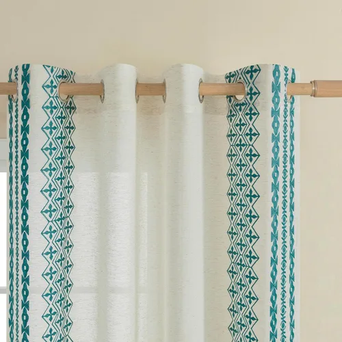 Vista 13 de Cortinas de Lino Natural de 63 Pulgadas de Largo, Juego de 2 Paneles para Sala de Estar y Dormitorio, Cortinas Semitransparentes con Ojales que