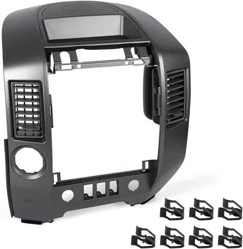 Vista 10 de G-PLUS Consola central de panel de instrumentos, tapa pata soporte para instrumentos, en gris, ABS, compatible con Nissan Frontier 2005-2020