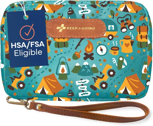 Vista 18 de KEEP>GOING - Kit infantil de primeros auxilios, para viajes, 130 piezas, botiquín para automóvil, hogar, bolso, pañalera, apósitos sin látex