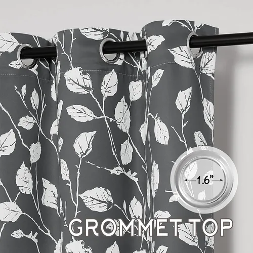 Vista 4 de KGORGE Cortinas opacas para sala de estar, aislamiento térmico, cortinas insonorizadas y cortinas estilo rústico estilo bohemio para cocina