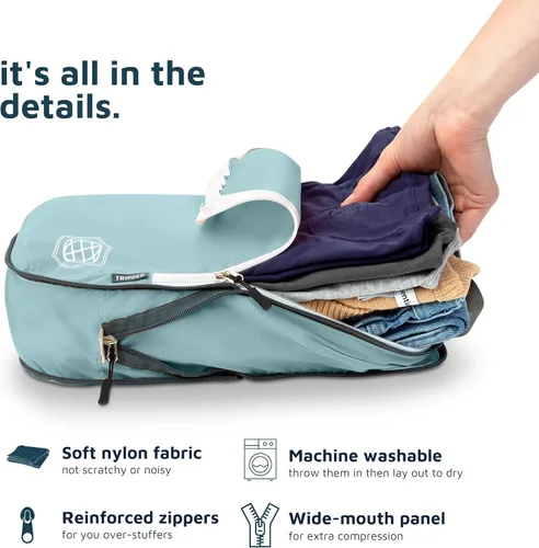 Vista 4 de Cubos de empaque de compresión para viajes, cubos de empaque y organizadores de viaje