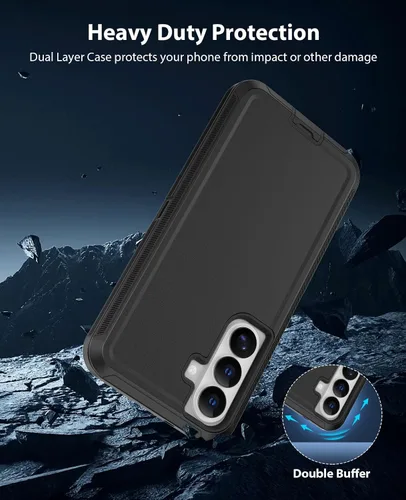 Vista 3 de Jelanry - Carcasa para Samsung Galaxy S26, protección resistente Negro