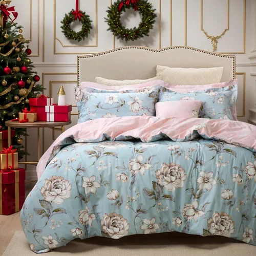 Vista 24 de FADFAY Juego de funda de edredón con estampado floral de roseta, juego de ropa de cama de encaje con volantes para niñas, 3 piezas, tamaño individual