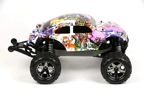 Vista 2 de SummitLink Reemplazo de estilo de cerdo rosa con graffiti de cuerpo personalizado compatible para automóvil o camión RC escala 1/10