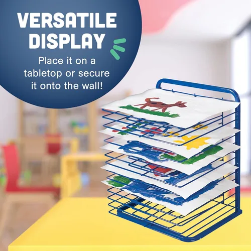 Vista 6 de Repisa de secado azul Marvel Education MTC-419, medidas: 25 x 20-3/4 x 17 pulgadas (alto x ancho x profundidad)