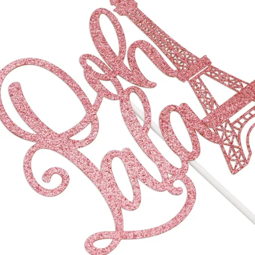 Vista 3 de Ooh LaLa - Decoración para tartas con temática de París, decoración de fiesta de París para despedida de soltera, cumpleaños, despedida de soltera