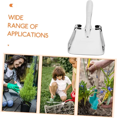Vista 6 de Pala portátil para cultivar verduras de acero inoxidable para jardinería Herramienta de paleta fácil de usar