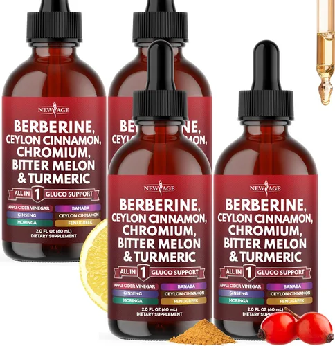 Vista 9 de Berberina con suplemento de canela de Ceilán gotas líquidas + extracto de melón amargo, glucomanano, gimnasia, cromo, cúrcuma, Panax Ginseng