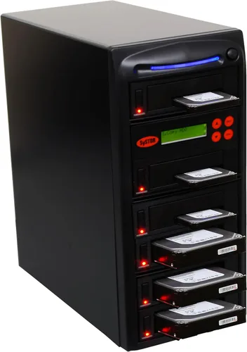 Vista 10 de Systor Duplicadora de discos duros HDD/SSD 1:3 - 5.4 GB/minuto - Copiadora y borrador/desinfectante independiente para múltiples discos SATA 3.5