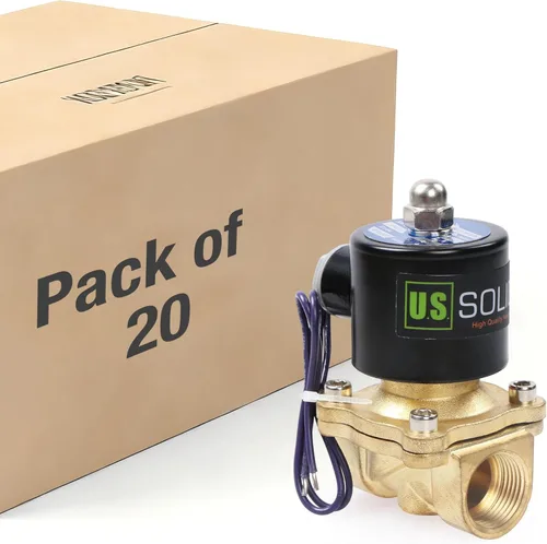 Vista 14 de NPT válvula solenoide eléctrica de metal de 1/4 pulgadas, 12VDC normalmente cerrada VITON (rosca de tubería estándar EE. UU.). Metal macizo