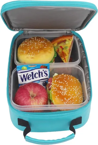 Vista 5 de Gameboy - Bolsa de piel para el almuerzo para la escuela y el viaje para niños y niñas verde