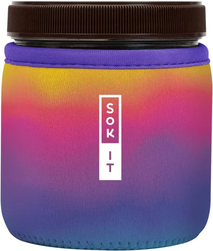 Vista 211 de Sok It IceCreamSok Cubierta de Neopreno Aislante (Floral Abstracto, Pintas de Helado Rectas)