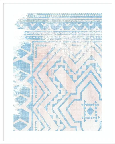 Vista 11 de Amanti Art Framed Wall Art Print 21x17 Baby Blue Textile II by Melissa Wang, Abstract Wall Art, Bohemian Boho Decor, Small Poster Painting Artwork