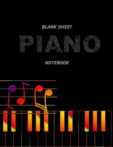 Blank Sheet Music PIANO Notebook XXL 200 Pages with Treble & Bass Clefs on Each, wide stave