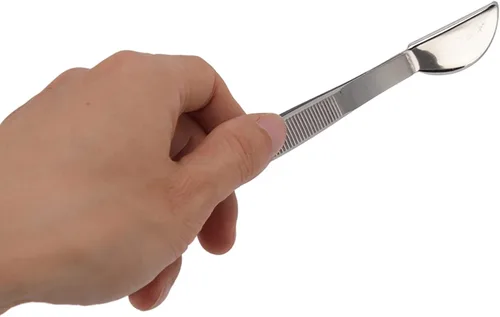 Vista 5 de Fdit Pinzas para bonsái, acero inoxidable, pinzas de jardinería, pinzas para plantas, mango largo, dobladas