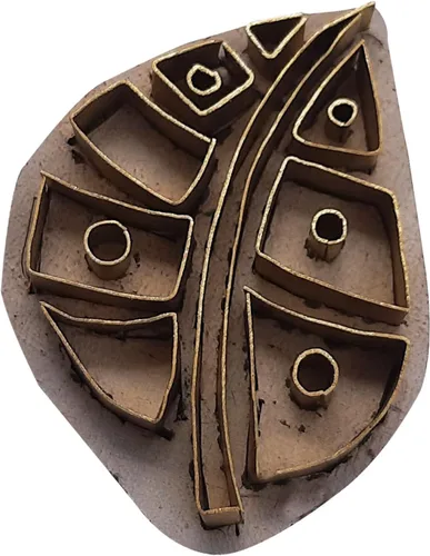 Vista 2 de Royal Kraft Sellos de madera de latón para impresión en bloques en arcilla, cerámica, tela Btag204